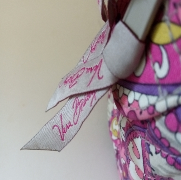 Vera Bradley Pink Gray Paisley Print Handbag - Picture 4 of 5